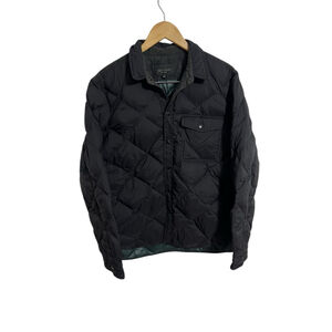 Men's rag & bone down Black Quilted Lightweight Jacket XL with Green Lining